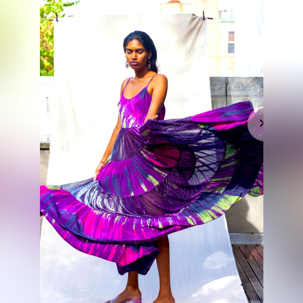 ABACAXI NYC tiered maxi dress